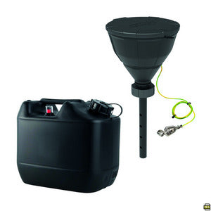 Unità monouso con imbuto di sicurezza V2.0, HDPE, conducibilità elettrostatica