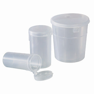 Beaker per campioni, PP, sterili, con campo di etichettatura e graduazione a 80 ml