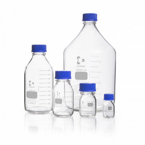 Bottiglia da laboratorio 20 L rivestita in plastica (PU), GL 45, con tappo antipolvere