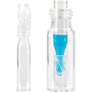 Micro-inserto, N 9- N 10 - N 11, 5.7x29.0 mm, 0.1 mL, conico, trasparente, con spirale