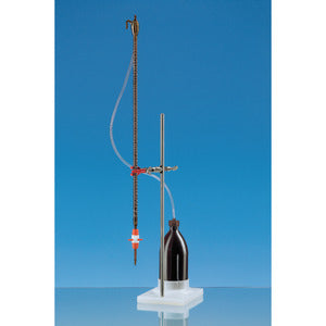Burette automatiche compatte, vetro ambrato, classe AS, BLAUBRAND®, con flacone PE