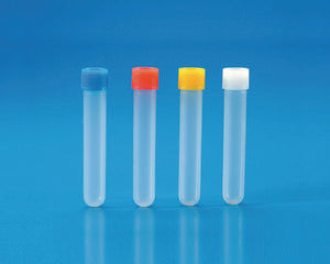 Provette monouso con tappi a vite, PP/PE