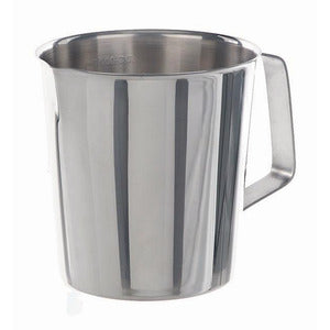 Caraffa con manico, acciaio inox, forma conica