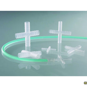 Connettore per tubi, a croce, PVDF