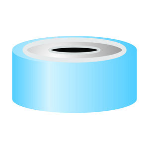 Vial crimp, N 20 bi-metallica (alu/stagno), blu/argento, con foro,  silicone, blu trasp./PTFE incolore, 3mm (Pharma-Fix)